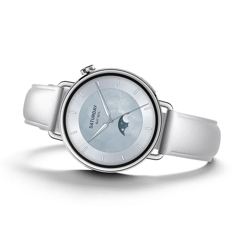 Смарт-годинник Xiaomi Watch S4 41mm Білий зі шкіряним ремінцем (White Leather Strap)