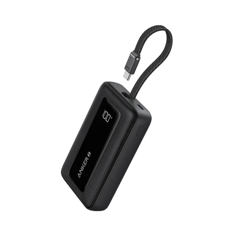 Павербанк Anker Zolo 20000 мА·год 30W PD з кабелем USB-C Чорний (Black)