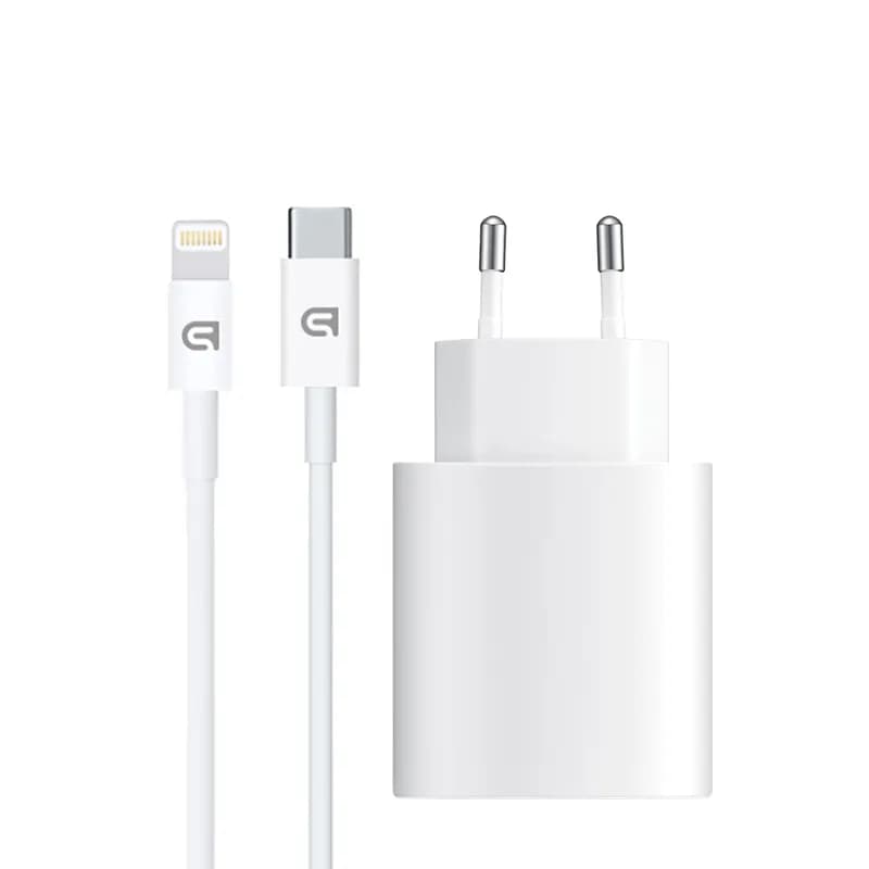 Мережевий зарядний пристрій ArmorStandart AMHJ83 20W USB-C + кабель USB-C to Lightning Білий (White)