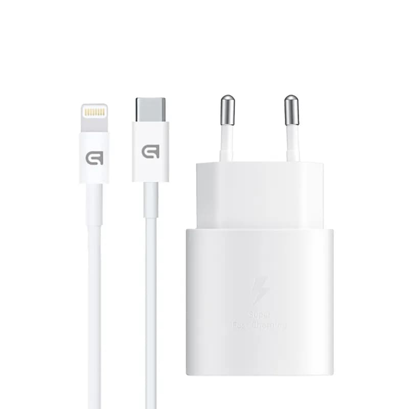Мережевий зарядний пристрій ArmorStandart AR-TA800 25W USB-C + кабель USB-C to Lightning Білий (White)