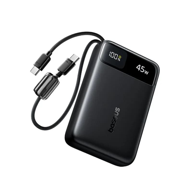 Павербанк Baseus EnerFill FC11 20000 мА·год 45W з двома кабелями USB-C Чорний (Black)