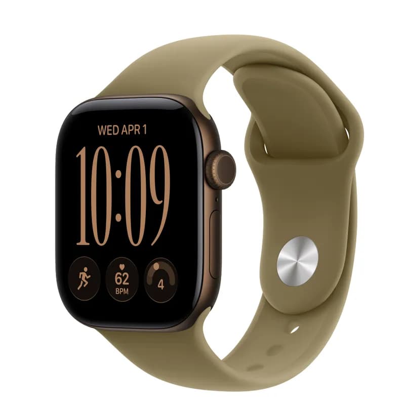Смарт-годинник Apple Watch Series 12 GPS 42mm Dark Bronze Aluminium Case with Olive Sport Band - S/M