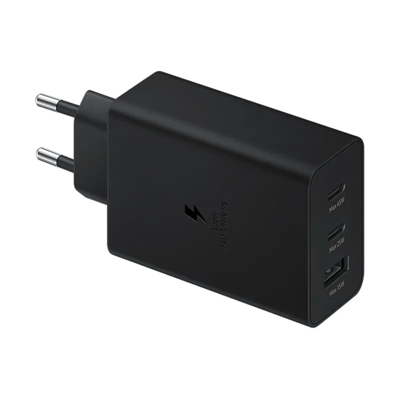 Мережевий зарядний пристрій Samsung 65W Trio EP-T6530 Чорний (Black)